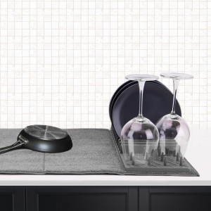 Egouttoir à vaisselle pliable + tapis microfibre