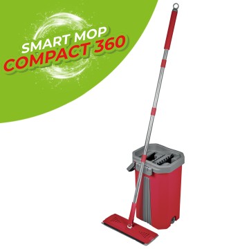 Balai et seau Smart Mop COMPACT 360 Liseré Vert